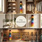 JBD Multicolor Hat Organizer for Baseball Caps, 2-Pack Wall Mounted Hat Rack Holds 20 Hats, Innovative Auto-Grip Clips Hat Holder for Closet Door & Bedroom, Damage-Free Room Decor Cap Storage
