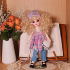 Original 1/6 Scale Anime Doll with Hand-Painted Face, Unique Cute Collectible Ball-Jointed Doll with Removable Outfit, 30cm Art Figure for Christmas & Birthday Gifts (Lola)