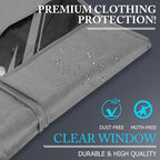 40-inch Suit Bag Garment Bag for Travel and Storage, Garment Bags for Hanging Clothes with Zipper and Visible Transparent Window, Gray 1 pack