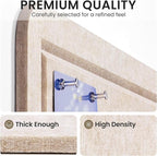 Large Bulletin Board, 60 X 35 Inches Felt Cork Board with 40 Pushpins, Foldable Felt Notice Pin Board Photo Display Board with Self-Adhesive Tape for Office Home School (Oatmeal, 60x35 inch)