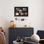 DAHAPYBOO Cork Board with Linen Black,Bulletin Board 17"x12" .Corkboards for Office Home School Message Board or Vision Board Decoration.