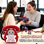 Belatelove Inspirational Gift for Women Men - Funny Handmade Crochet Telephone Doll with “ You've Got This” Encouragement Gifts for Graduation, Exam, New Job, Stress Relief, Cute Desk Decor