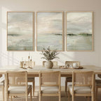 Large Framed Sage Green Abstract Landscape Wall Art for Living Room, 3 Piece Modern Canvas Prints Paintings Artwork for Walls, Oversized Pictures for Hallway Dining Bedroom Office Wall Decor 24x36 In