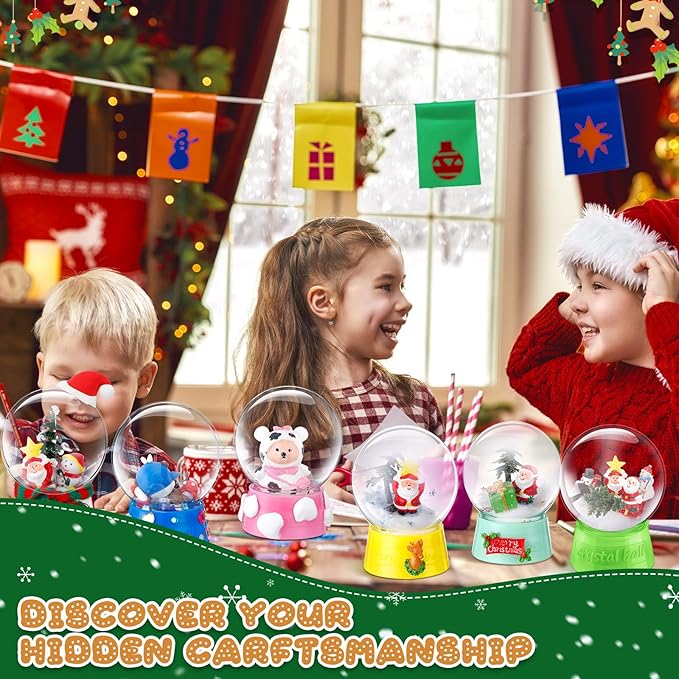 Mifoci 12 Pcs 4 Inch Empty Snow Globe Clear Fillable Water Globe with Screw Off Cap Empty Valentines Day Plastic Snow Case for DIY Crafts Home Decoration Display Plant