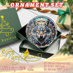 Wolf Stained Glass Ornament, Christmas Ornaments, Christmas Tree Decorations, Wolf Christmas Decoration, Wolf Ornaments for Christmas Tree, Holiday Present Ideas, Gift Exchange