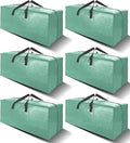 6 Pack Heavy Duty Large Moving Bags W/Backpack Straps - Strong Handles & Zippers, Storage Totes For Space Saving, Fold Flat, Alternative to Moving Box and Storage Bin, Teal