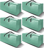 6 Pack Heavy Duty Large Moving Bags W/Backpack Straps - Strong Handles & Zippers, Storage Totes For Space Saving, Fold Flat, Alternative to Moving Box and Storage Bin, Teal