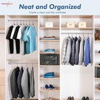 HOUSE DAY Black Plastic Hangers 40 Pack, Plastic Clothes Hangers with Built-in Strap Hooks, Space Saving Slim Hanger for Closet Organizers and Storage, Durable Clothing Hanger for Shirts Blouses Tops