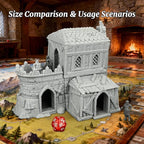 Stone and Timber Dwelling RPG Terrain – 1:64 Scale Unpainted Tabletop RPG Game Scenery for Trench Crusade, Building Blocks for Adults & Map Props – Medieval Village D AF1124D