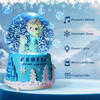 Snow Globe, Princess Snow Globes for Girls, Music Snowglobe with Automatic Snowflakes, Christmas Birthday Princess Gifts for 6 7 8 9 10 11 12+ Year Old Girls Kids