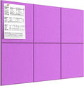 MaxGear Large Cork Board for Wall 36" x 24", Rose Pink Bulletin Board, 6 Pack Felt Wall Tiles with Pushpins, Cork Boards for Office Pin Board Tack Board Cork Boards