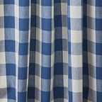 Park Designs China Blue Buffalo Check Swag Pair | Cotton Light Filtering Window Valance Curtains | Rod Pocket Farmhouse Drapes for Kitchen Dining Living Room Country Decor | 72" x 36"