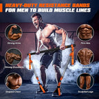 Pilates Bar Kit with Resistance Bands, Heavy Duty Pilates Equipment for Men, Training Bands with Handles for Legs, Hip, Back, Arm, Abs, Chest, Shoulders, Portable Home Gym Workout Equipment