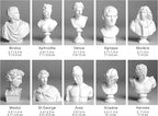 Garwor 10PCS/Set Mini Figures of Greek Mythology Statue Resin Sculpture World Famous Bust Figurine Home Office Art Décor, 2.75" H