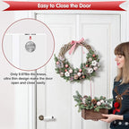 12" Wreath Hangers for Front Door,Non Scratch Wreath Door Hanger,Over The Door Hooks Hanger Easter Fall Halloween Christmas Decorations Indoor Outdoor,Welcome Sign for Front Door Decor,1 Pack