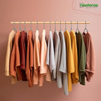 NEATERIZE Clothes Hangers Plastic 20 Pack for Adults - Plastic Hangers, The Perfect Coat Hanger and Space Saving Clothes Hangers for Closet, Percheros Ganchos para Colgar Ropa Hangars - Grey Hangers