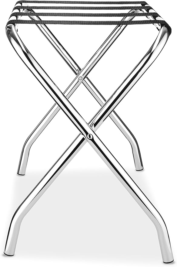 Whitmor Chrome Luggage Rack - Foldable - Commercial Quality