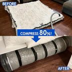 Storage Master Vacuum Storage Bag for King Size Mattress - Ideal for Memory Foam and Latex Up to 14 Inches - Designed for Easy Moving, Shipping and Storing with Straps (KING/CAL KING)