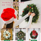 15 inches Christmas Decorative Wreath Hangers for Front Door;Over the Door Hooks (Black, Five-Pointed Star)