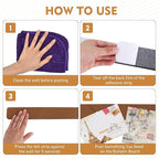 Vuzvuv 5 pcs Bulletin Board Bar Strips with 35 Pushpins ，Self Adhesive Cork Board for Wall，Felt Pin Board for School，Office Decor(Wood Brown)