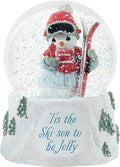 Precious Moments ‘Tis The Ski-Son to Be Jolly Annual Snowman Musical Snow Globe – Resin & Glass Holiday Keepsake – 231103