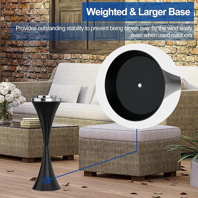 RELIANCER Floor Standing Ashtray w/Detachable Cigar Container,Stainless Steel Cigarette Ash Tray,Outdoor Self-Cleaning Ash Holder w/Weighted Base,Cigarettes Butt Receptacle Disposal for Home Patio
