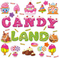 Candy World Cutouts Candy Classroom Bulletin Board Decorations Candy World Ice Cream Donut Round Lollipop Cut Outs Kids Sweet Birthday Themed Party Supplies for Students Classroom Decorations