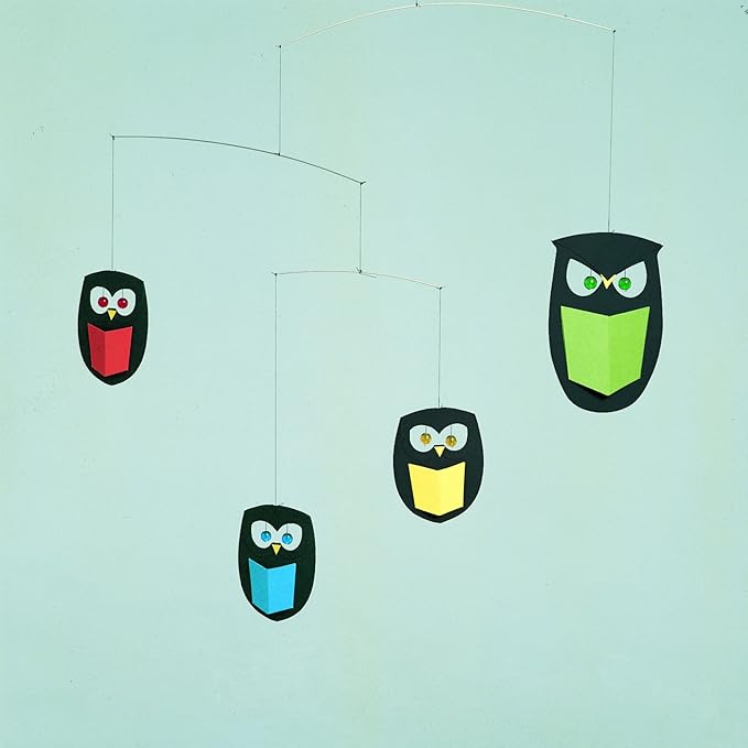 The Wisest Owls Hanging Mobile - 18 Inches - High Quality - Handmade in Denmark by Flensted