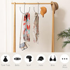 ZEDODIER Belt Hangers, Belt Rack 2 Pack Black Closet Accessories Organizers, Closet Organizer Hook Rack for Belt, Ties, Scarves, Camisoles, Hats, Bras, Shoes