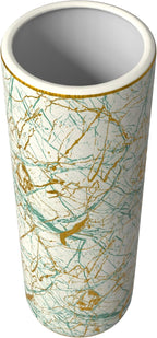 Red Lantern 24" Abstract Green & Gold Umbrella Stand