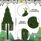HunnmingRe 3 Pcs Large Macrame Christmas Tree Macrame Christmas Wall Decoration Hanging Ornaments Boho Wall Decor for Party Supplies (Beige,Brown and Army Green)