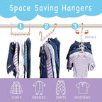 Wonder Hanger Max 10-Pack Space Saving Hangers, Reinforced Hooks Swivels 360°, Cascading Hanger, Teens, College Dorms, Kids & Closet Organizer, Assembled – Pastel Pink