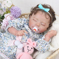 KSBD Lifelike Reborn Baby Dolls Girl-20 inch Realistic Sleeping Newborn Girl with Weighted Soft Body,Christmas Birthday Gift with Accessories for Kids Age 3+