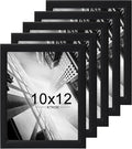 KTKDE 10x12 Picture Frame Set of 5,Black Wooden frames, Vertical & Horizontal Wall Hanging for Wall or Tapletop Display,Studio Gallery Photo Frame for Photos, Posters & Art Prints