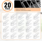 TOPNEW Shoe Slots Organizer for Closet 20 Pack Adjustable Level Shoe Stacker Holder Organization Double Layer Storage Space Saving Shoe Rack Organizer for Closet (Transparent)