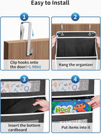JARLINK Over the Door Organizer Storage, 5 Shelf Hanging Organizer with 5 Large Capacity Pockets, Anti Tilt 44 lb Load Behind Door Storage for Bedroom, Bathroom, Pantry, Nursery, (Black) | Anti Tilt, 44 lb Load, Behind Door Storage