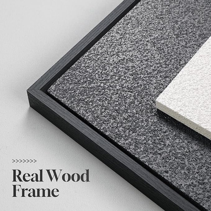 3D Textured Framed Black and White Abstract Wall Art for Bedroom, 3 Piece Modern Paintings Artwork for Walls, Minimalist Black White Geometric Pictures for Living Room, Dining Room Wall Decor 16x24 In