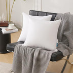 Oubonun 30 x 30 Pillow Inserts (Set of 2) - Euro Pillows with 100% Cotton Cover - 30 Inch Square Interior Sofa Pillow Inserts - Decorative Pillow Insert Pair - White Couch Pillow