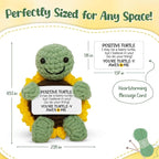 OASSIE Turtle Gifts for Women - Mini Handmade Positive Turtle Crochet Animals, Birthday Relaxation Graduation Gifts for Teen Girls Boys Daughter Mom Sister Friend Teacher Nurse Women