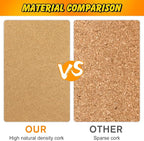 TUPARKA 6 Pack Cork Board Hexagon Bulletin Boards Cork Tiles 8.2"x7" - 1/4" Self-Adhesive Corkboards with 50 Push Pins Mini Wall for Wall Home School Office Decorative