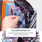 Tie Rack Hanger for Closet: Ohuhu 24 Folding Hooks Tie Hangers for Men Wooden Tie Holder Organizer Space Saving Necktie Storage 360 Degree Rotating Ties Belts Scarves Tank Tops Accessories-Walnut