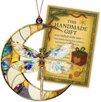 Dragonfly Gifts for Women, Dragonfly Moon Ornament for Christmas Tree Decoration, Birthday Gift for Mom, Mama Gifts Decor, Hanging Car Charm, Symbol of Love, Hope & Transformation