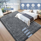 OLANLY 6x8 Machine Washable Large Area Rugs for Living Room, Bedroom, Soft Fluffy Shaggy Bedside Rug, Indoor Floor Carpet for Kids Girls and Boys, Dorms, Nursery, Home Decor Aesthetic, Grey