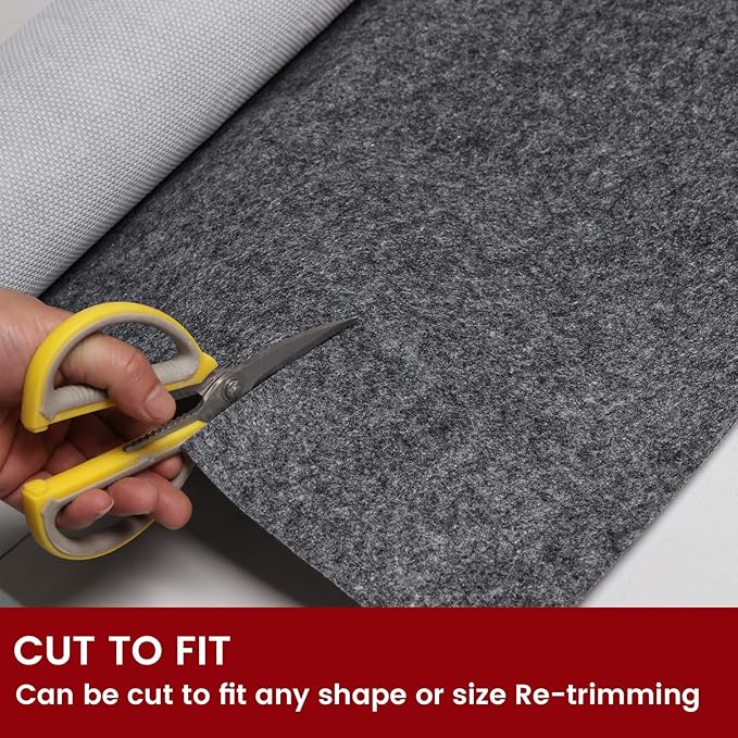 Waterproof Rug Pad, 2x6 ft Area Rug Non-Slip Carpet Pad, 1/4" Thick Non-Slip Rug Pads for All Floors and Finishes, Felt Pad for Hardwood Floors, Keeps Carpets in Place Soft and Safe