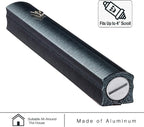 A&S Mezuzot Aluminum Mezuzah Case with 3D Painted Shin Design Easy Peel and Stick Judaica Door Mezuza for Parchment Scroll (Metallic Blue/Black, 5 Inches)