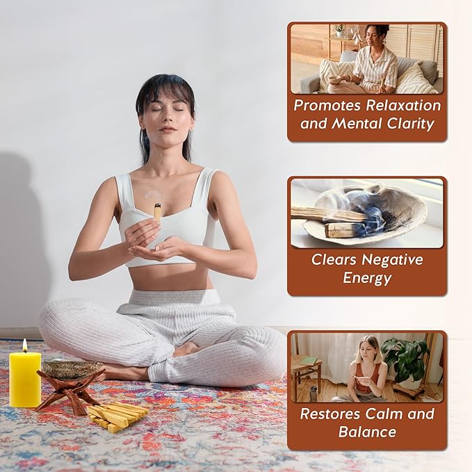 Palo Santo Sticks - Incense Sticks for Spiritual Cleansing, Stress Relief, Meditation Accessories, Home Fragrance - Sustainably Wild Harvested - Pack of 12 - Alternative Imagination