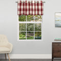 Sweet Home Collection Kitchen Window Curtain Tier, Swag, or Valance Treatment in Stylish and Unique Patterns and Designs for All Home Décor Courtyard Red