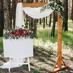29.5in Wedding Arch Flowers Swag, Artificial Silk Hydrangea Rose Peony Sunflowers Swag with Green Leaves, Spring Decorative Swag Welcome Sign Flowers for Home Room Decor (C)