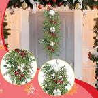 Artificial Christmas Teardrop Swag Door Swag 68cm Decorative Prop Ornament