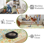 Moynesa Floral Washable Rugs, 8x10 Area Rug for Living Room, Soft Large Boho Bedroom Rugs, Flower Non Slip Ultra Thin Botanical Carpet for Dining Room Nursery Office, Spring